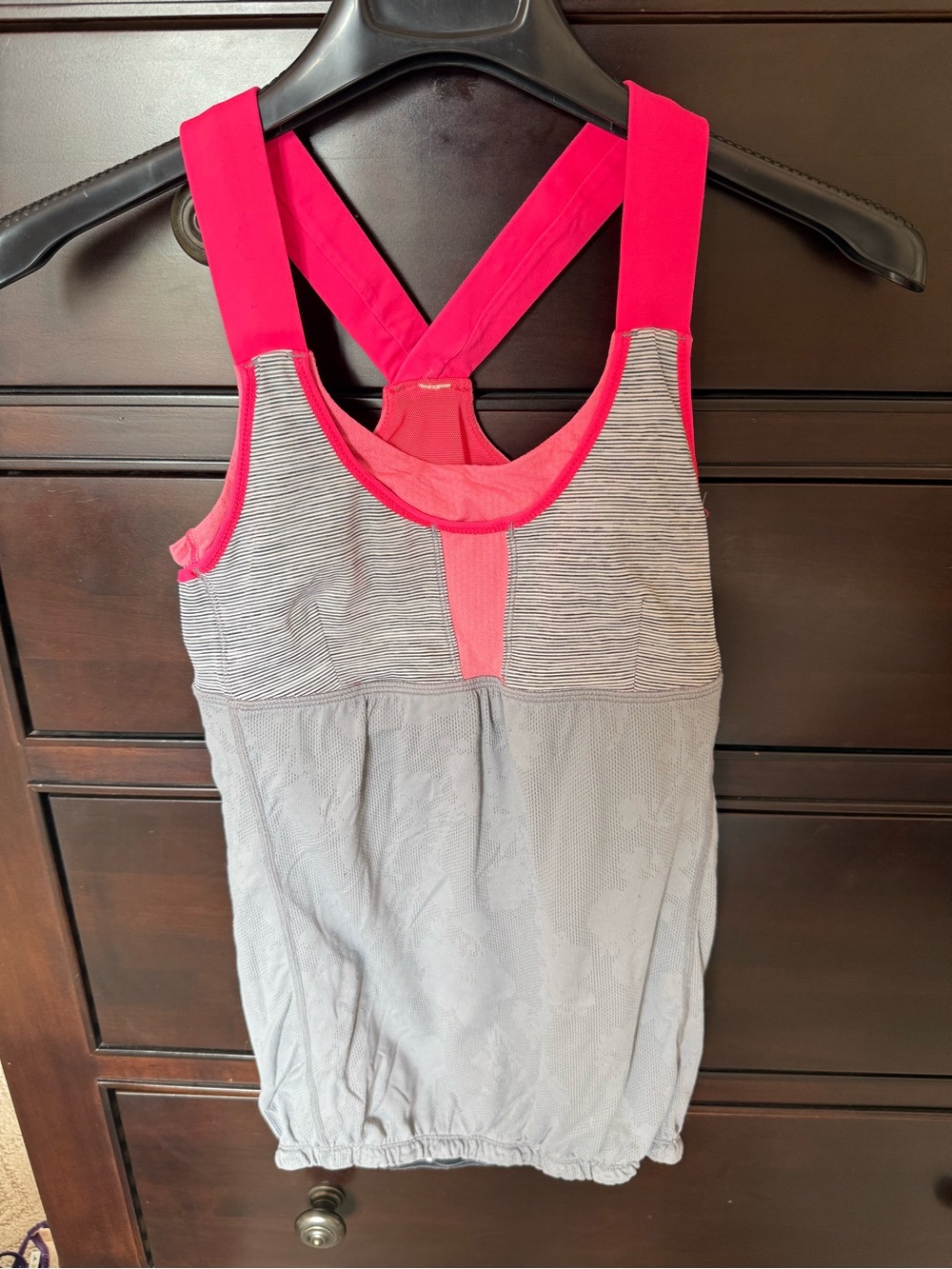 Lululemon Pink & Gray Active Tank